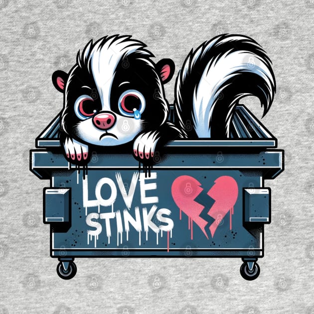 Love stinks - Funny skunk design by Kicosh